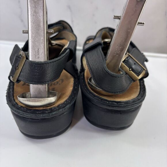 Finn Comfort Sandals Women's Slingback Black Leather Buckle sz 38 D US 7 Strappy - Picture 9 of 15